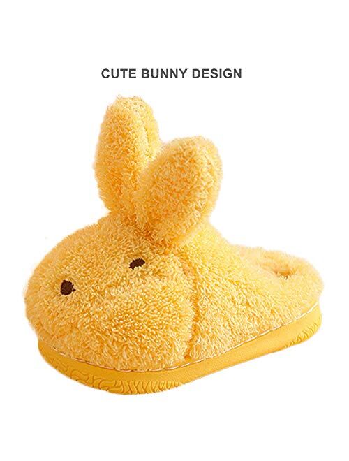 ZHENTAO Toddler Girls Slippers Boys Girls Fluffy Home Slippers Winter Warm Indoor Cute Bunny Shoes