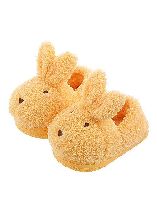 ZHENTAO Toddler Girls Slippers Boys Girls Fluffy Home Slippers Winter Warm Indoor Cute Bunny Shoes