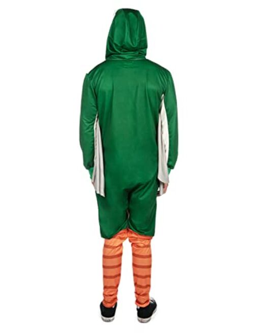 Tipsy Elves Funny Animal Halloween Costume for Men Green Duck Jumpsuit with Attached Mallard Wings Size