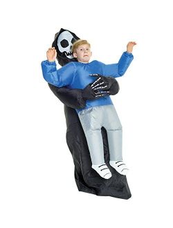 Morph Inflatable Grim Reaper Costume Kids Reaper Costume Death Scary Halloween Costumes for Kids