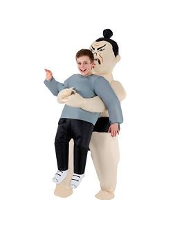 Morph Costumes - Sumo Wrestler Kids Inflatable Costume - Great Illusion Fancy Dress Outfit One size fits most Children upto 5ft