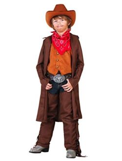 Western Cowboy Costume for Kids Boys Cowboy Hat Vest Chaps Belt Buckle Bandana