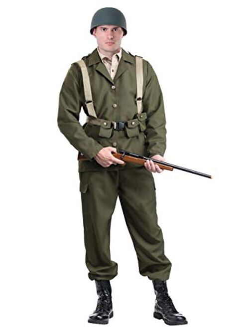 Fun Costumes Deluxe WW2 Soldier Costume for Adults