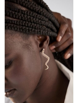 Statement Pearl Snake Post Earring