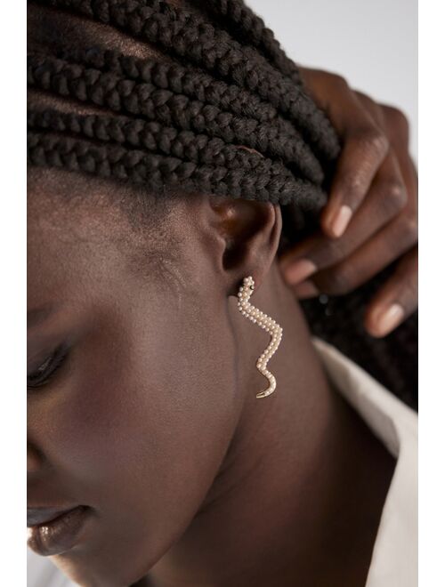 Urban Outfitters Statement Pearl Snake Post Earring