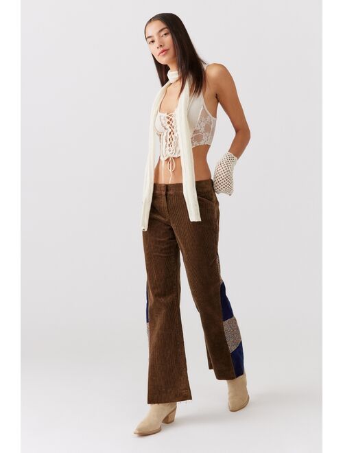 Urban Renewal Remade Floral Insert Cord Flared Pant