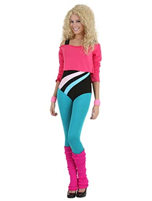 Fun Costumes Women 80's Workout Girl Adult Retro Fashion Women Aerobic Costume