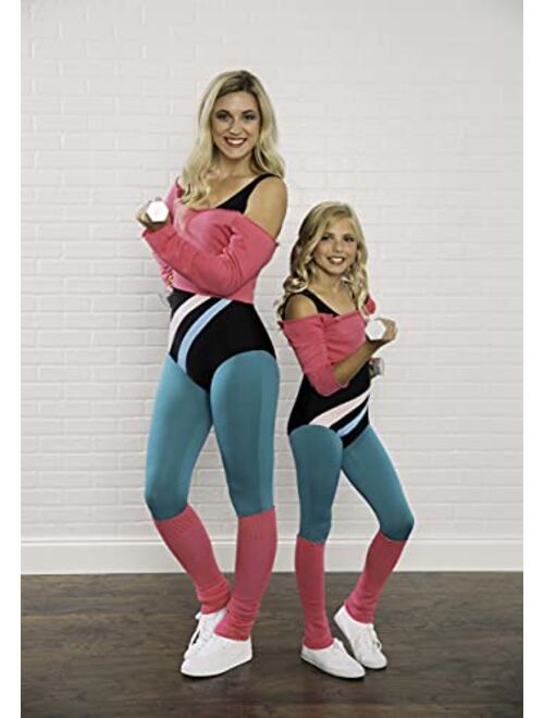 Fun Costumes Women 80's Workout Girl Adult Retro Fashion Women Aerobic Costume