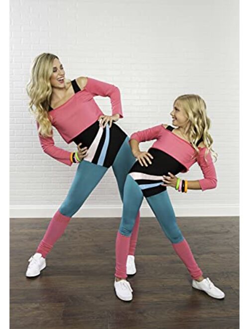 Fun Costumes Women 80's Workout Girl Adult Retro Fashion Women Aerobic Costume