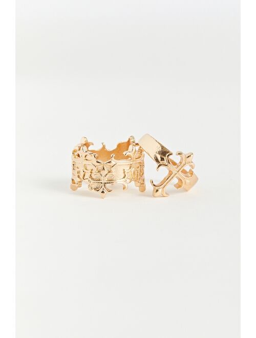 Urban Outfitters Maddox Cross Ring Set