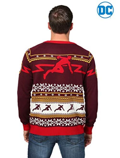 Fun Costumes Flash Logo Mens Ugly Christmas Sweater