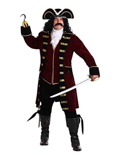 Fun Costumes Plus Size Deluxe Captain Hook Costume Men's Pirate Costume