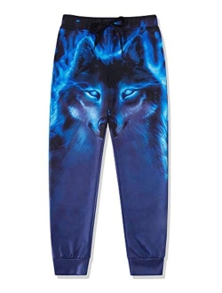 uideazone Teen Boys Girls Sweatpants Funny 3D Graphic Jogger Pants for Sport Gym Casual Size 6-13 Years