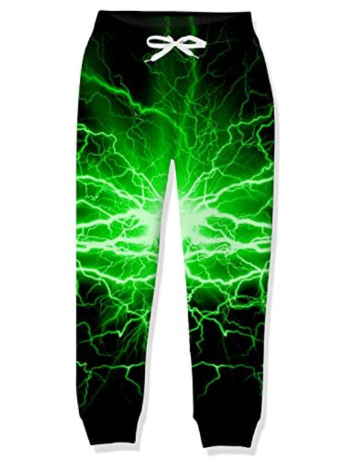 uideazone Teen Boys Girls Sweatpants Funny 3D Graphic Jogger Pants for Sport Gym Casual Size 6-13 Years