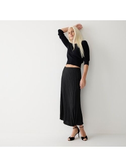 Plisse Pleated midi skirt