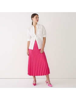 Plisse Pleated midi skirt