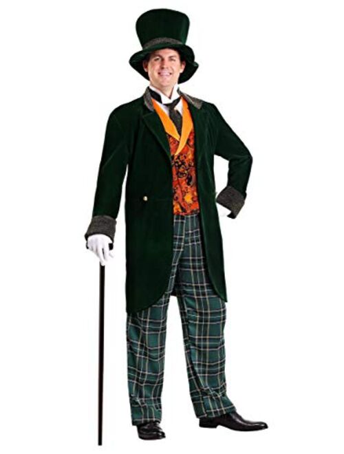 Fun Costumes Men's Alice in Wonderland Mad Hatter Costume Deluxe Plus Size Mad Hatter Costume