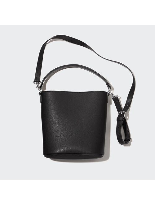 UNIQLO Faux-Leather Bucket Shoulder Bag