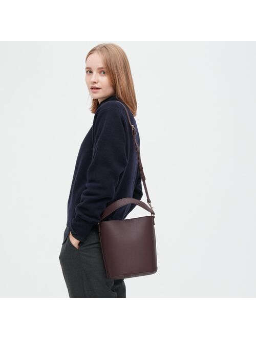 UNIQLO Faux-Leather Bucket Shoulder Bag