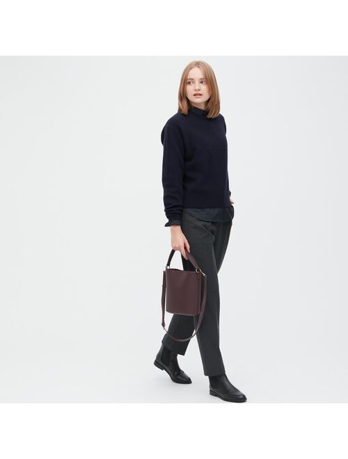 UNIQLO Faux-Leather Bucket Shoulder Bag