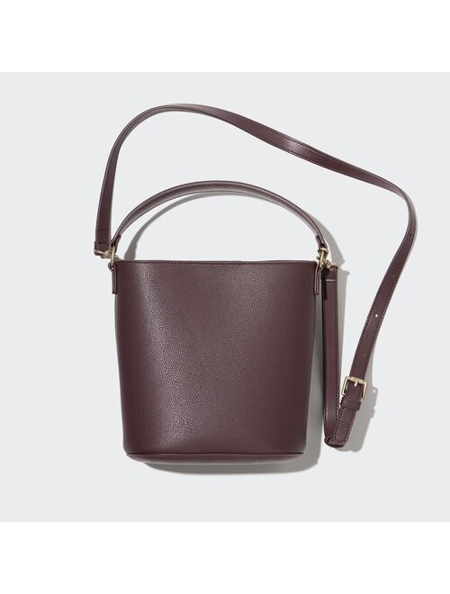 UNIQLO Faux-Leather Bucket Shoulder Bag