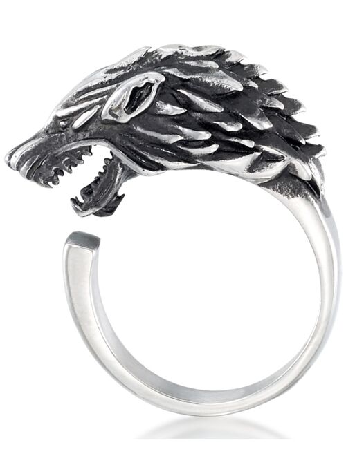 Andrew Charles by Andy Hilfiger Men's Wolf Ring in Stainless Steel