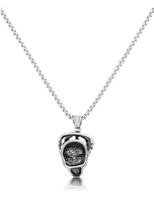 Andrew Charles by Andy Hilfiger Men's Red Cubic Zirconia King Skull 24" Pendant Necklace in Stainless Steel