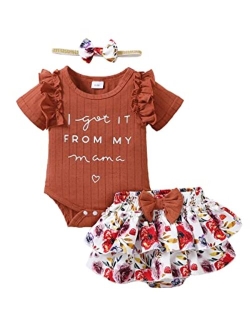 Mioglrie Newborn Infant Baby Girl Clothes Romper Shorts Set Floral Summer Outfits Cute Baby Clothes Girl