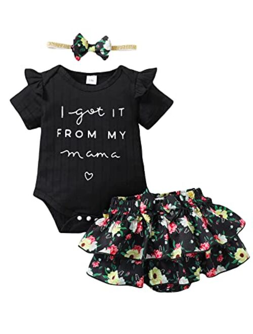 Mioglrie Newborn Infant Baby Girl Clothes Romper Shorts Set Floral Summer Outfits Cute Baby Clothes Girl