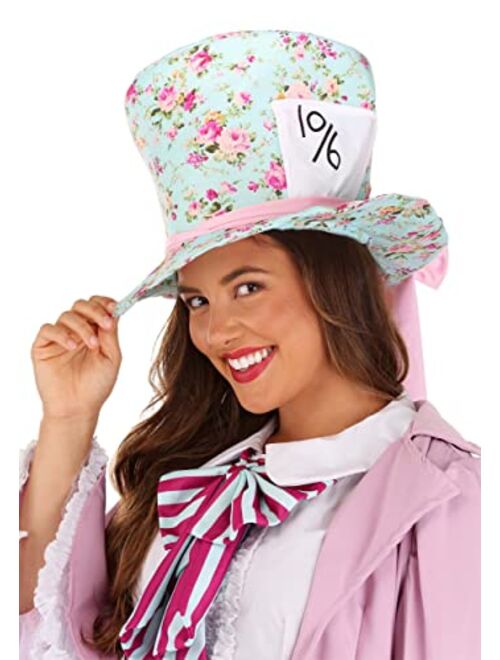 Fun Costumes Adult Pretty Mad Hatter Costume Women's Alice in Wonderland Costume Pink Mad Hatter