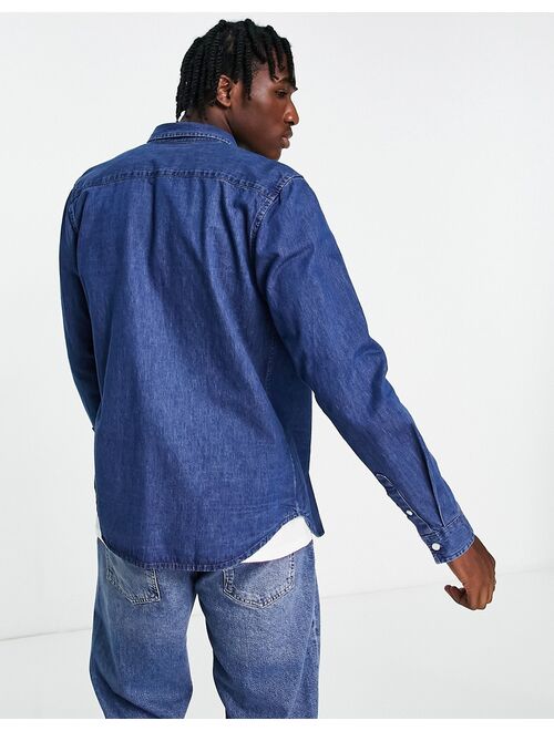 New Look denim shirt in mid blue