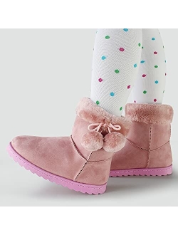 OUTVENTURE Girl's Winter Snow Boots Warm Faux Fur Lined Short Fashion Boot(Toddler/Little Kid)