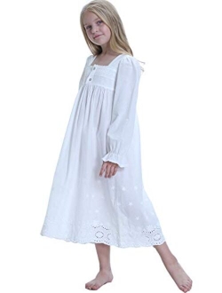 Baiyixin Kids Girls' Princess Nightgown Lace Sleeveless Full Length Dress 3-13 Years