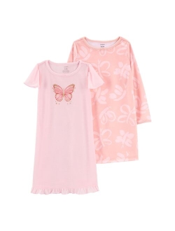 Toddler Girl Carter's 2-Pack Printed Nightgowns