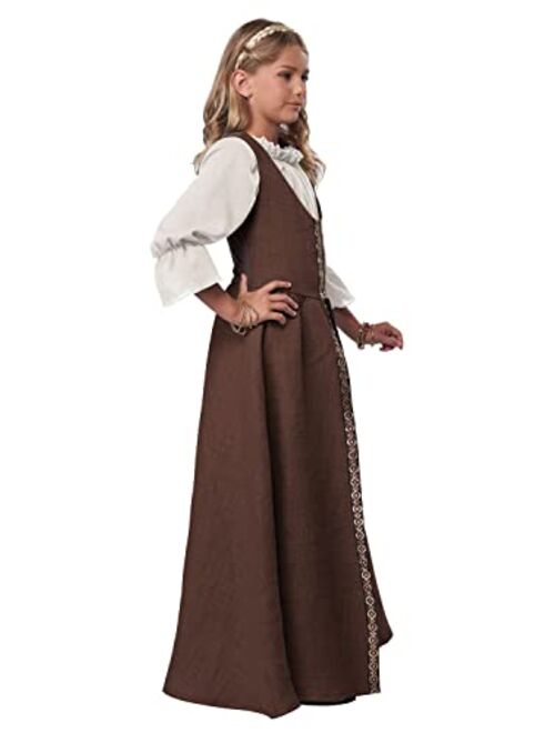 California Costumes Renaissance Faire Dress Child Costume (Brown)