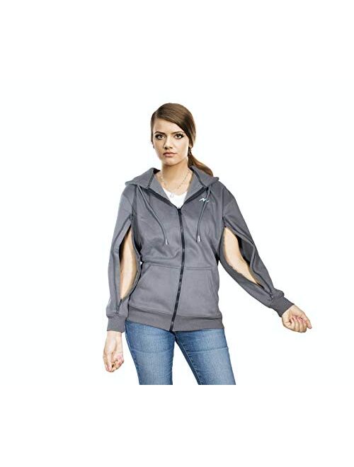 Mandm Oversized Jacket Hoodies Customized for Hemodialysis Patients with Both Arms Two Way Zippers for Men and Women