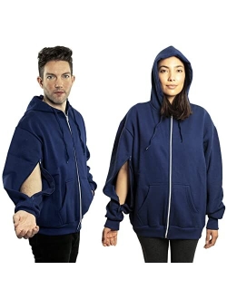 Inspired Comforts Dialysis Port Access Pullover Hoodie with Two Way Arm Zips