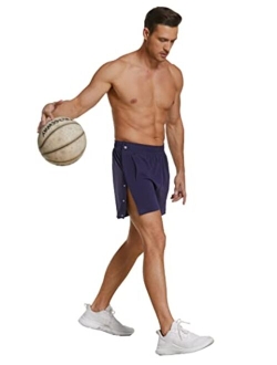 Deyeek Tear Away Gym Workout Shorts for Men Basketball Shorts with Pockets Side Snap Button Hip Post Surgery Tearaway Pants