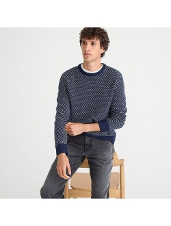 Rugged merino wool bird's-eye sweater