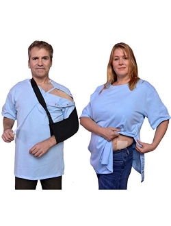 Inspired Comforts Post Surgery Shirt with Left & Right Side Snap Access