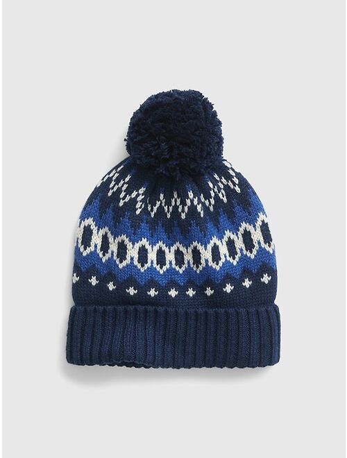 Gap Pom-Pom Fair Isle Beanie