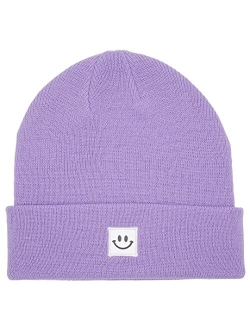 MaxNova Knit Beanie Hat with Smile Face for Men/Women