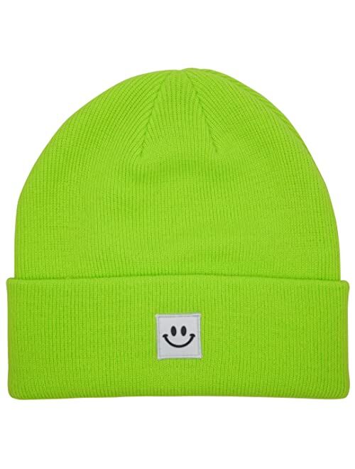 MaxNova Knit Beanie Hat with Smile Face for Men/Women