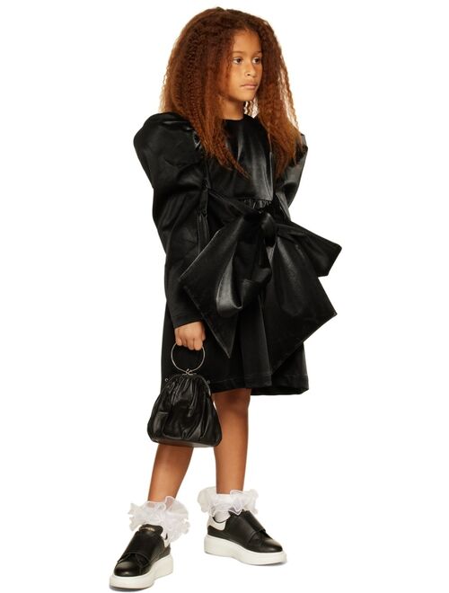 CRLNBSMNS Kids Black Snake Bow Dress