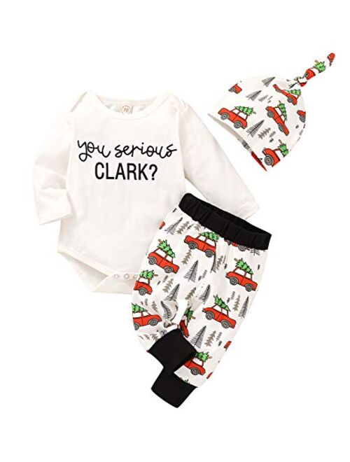 Younger Tree Newborn Baby family outfits Romper Tops +christmas tree Pants Outfit 3Pcs Set