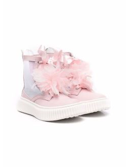 floral-applique ankle boots
