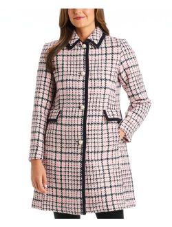 Women's Plaid Tweed Coat