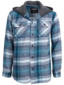 TONY HAWK Boys' Shirt - Long Sleeve Button Down Flannel Shirt (Size: 8-16)