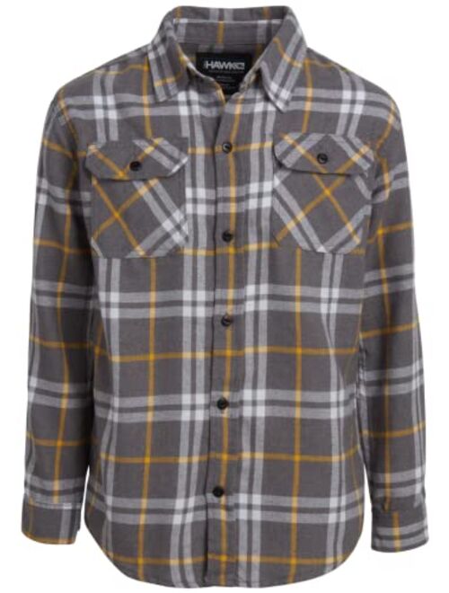 TONY HAWK Boys' Shirt - Long Sleeve Button Down Flannel Shirt (Size: 8-16)