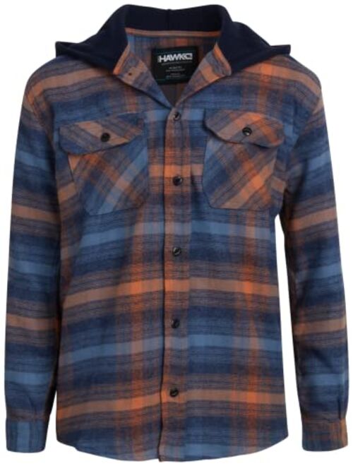 TONY HAWK Boys' Shirt - Long Sleeve Button Down Flannel Shirt (Size: 8-16)